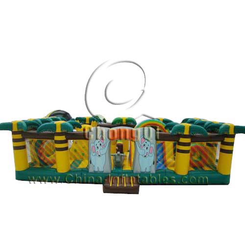 amusement park inflatable castle elephant